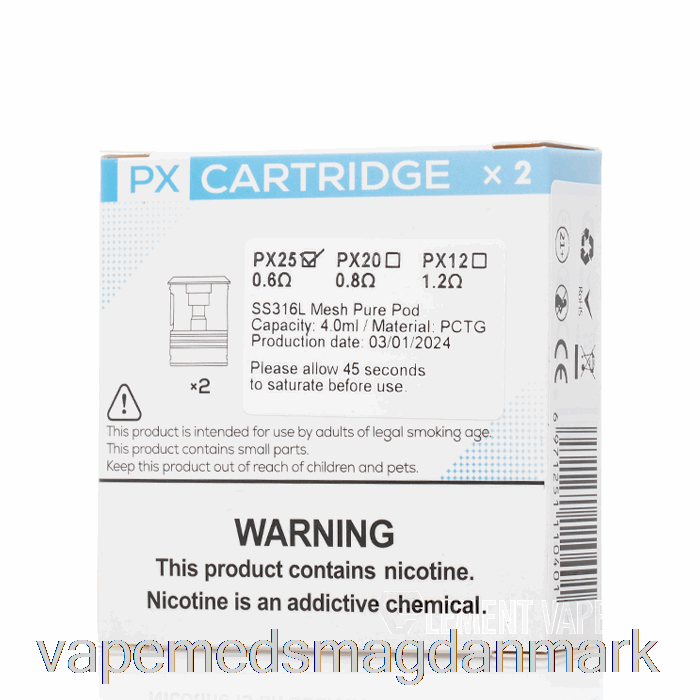 Engangs Vape Danmark Yihi Sxmini Puremax Px Udskiftning Pods 0,6 Ohm Px25